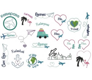 ITH Stickserie - Reisepass ITH in 3 Varianten, incl. Motive